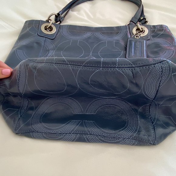 Coach 'Alex' Stitched Patent Tote - Picture 6 of 7